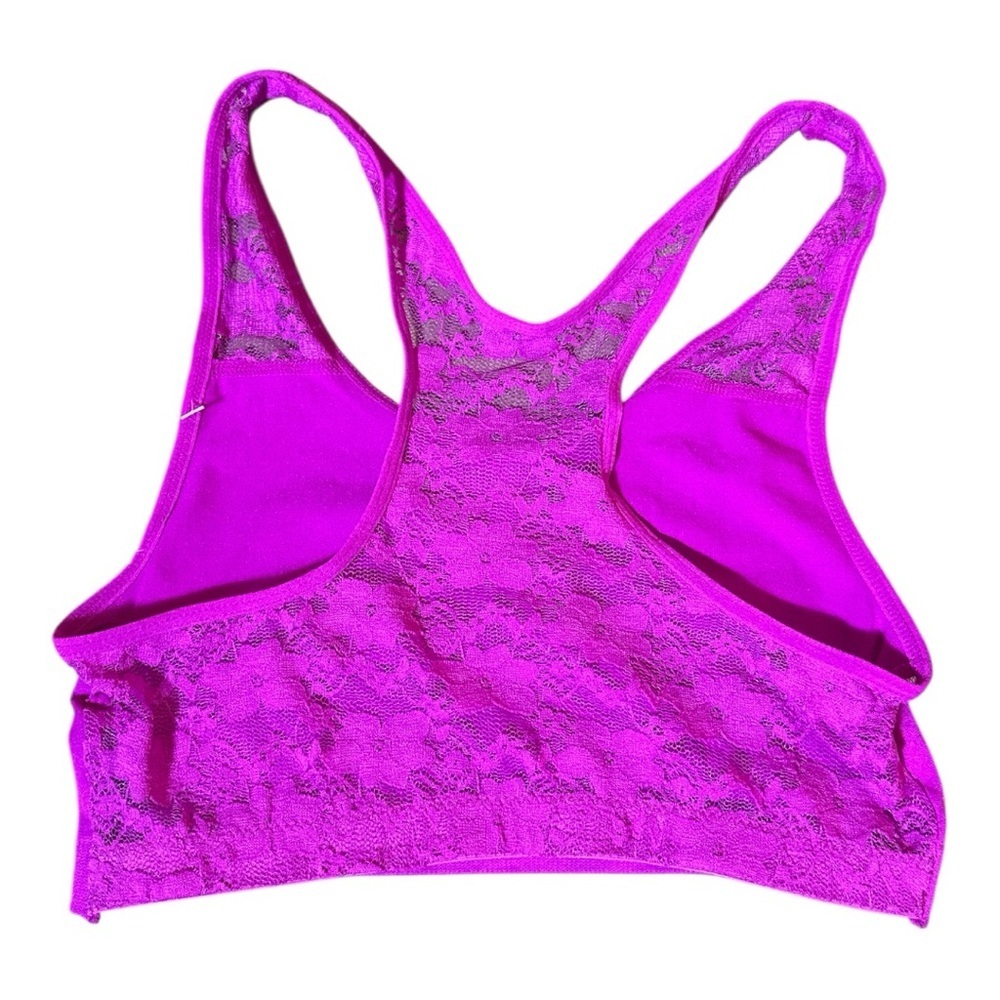 Spree Seamless Lace Racerback Bra L/XL – Purple Comfort Bralette - Picture 8 of 9